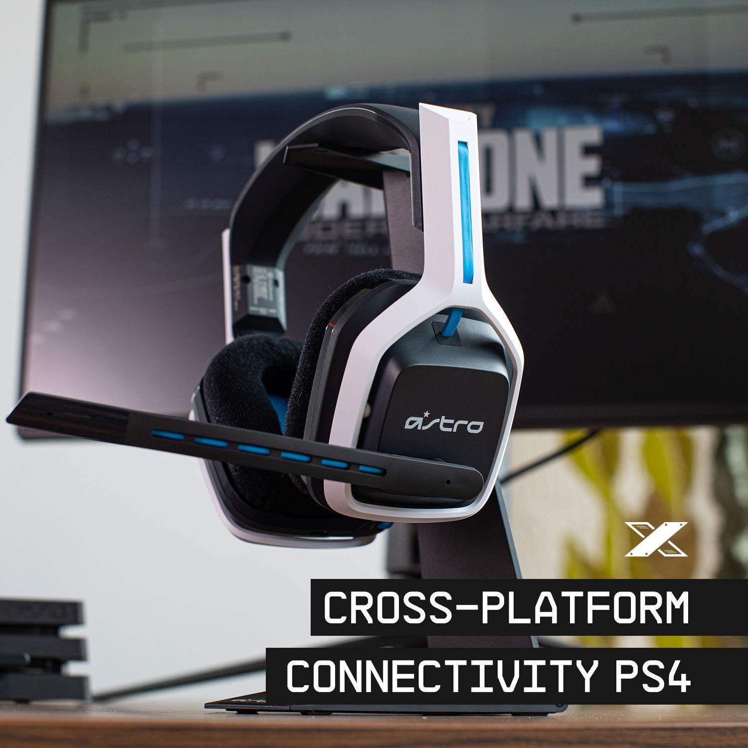 imageASTRO Gaming A20 Wireless Headset Gen 2 for PlayStation 54 PC ampamp Mac  WhiteBlue Wireless Gaming Headset with Microphone