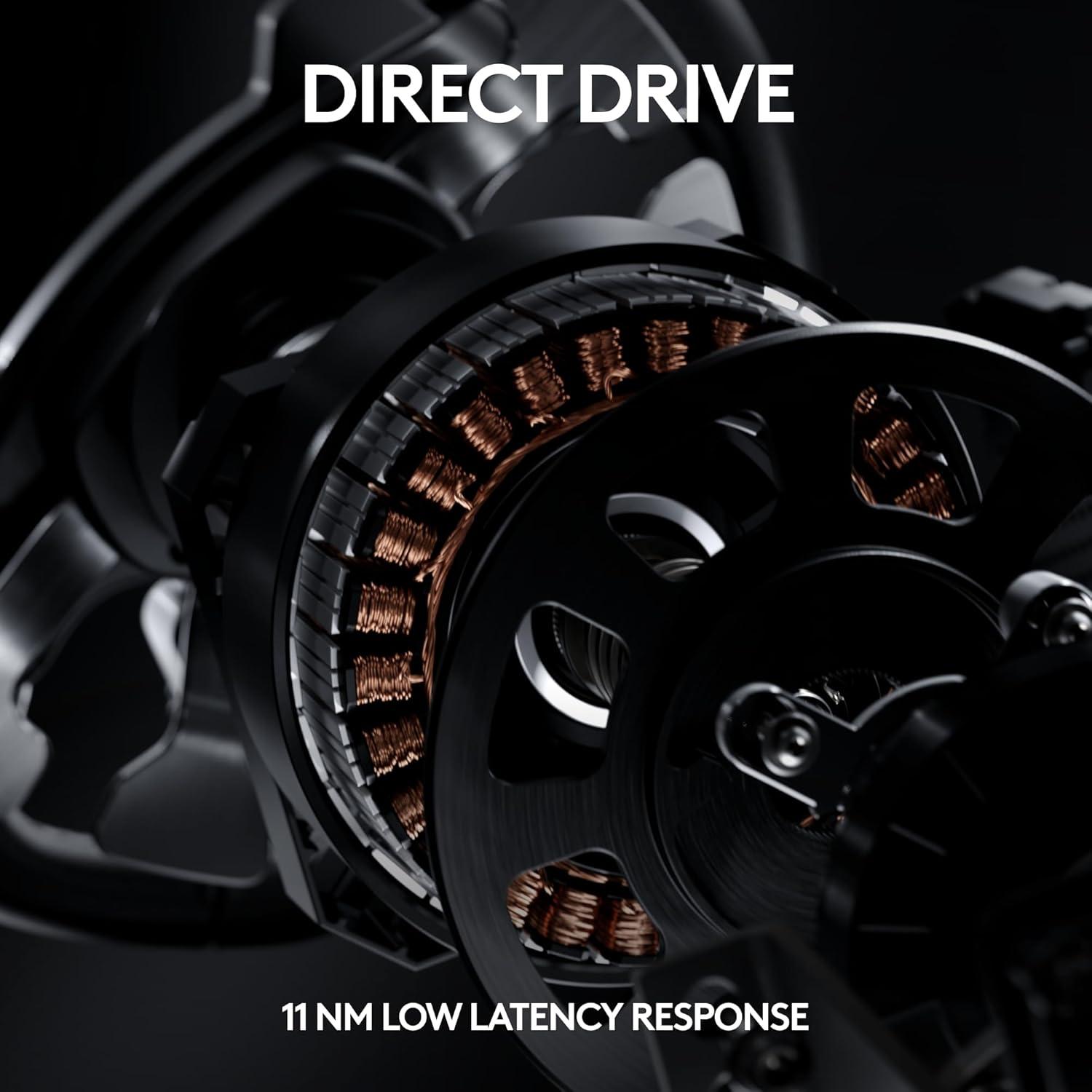 imageLogitech G PRO Racing Wheel Direct Drive PRO Racing Pedals Load Cell Brake PRO X 2 LIGHTSPEED Wireless Headset  For PC BlackWheel  Pedal  Headset