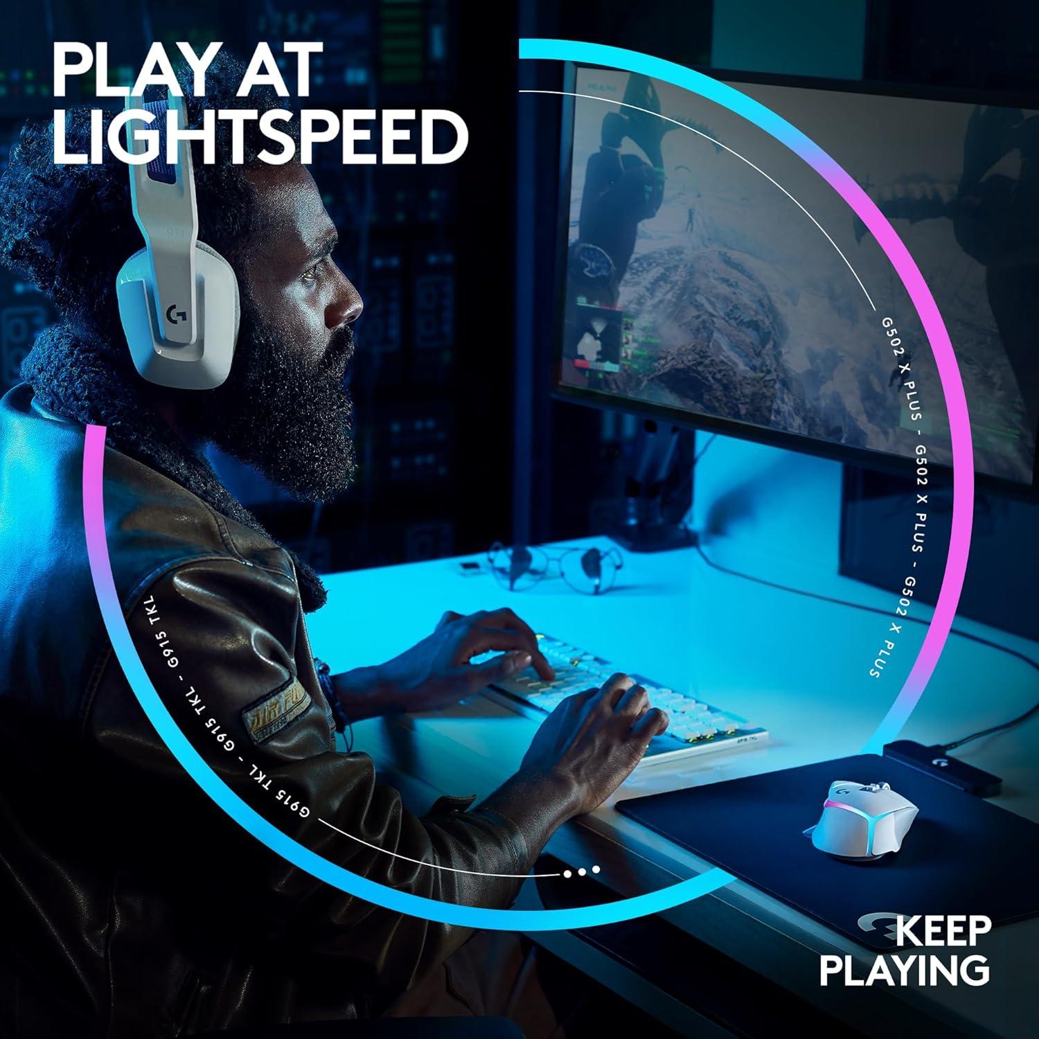 imageLogitech G502 X Plus Lightspeed Wireless Gaming Mouse  G915 TKL Mechanical Gaming Keyboard Tactile  Black
