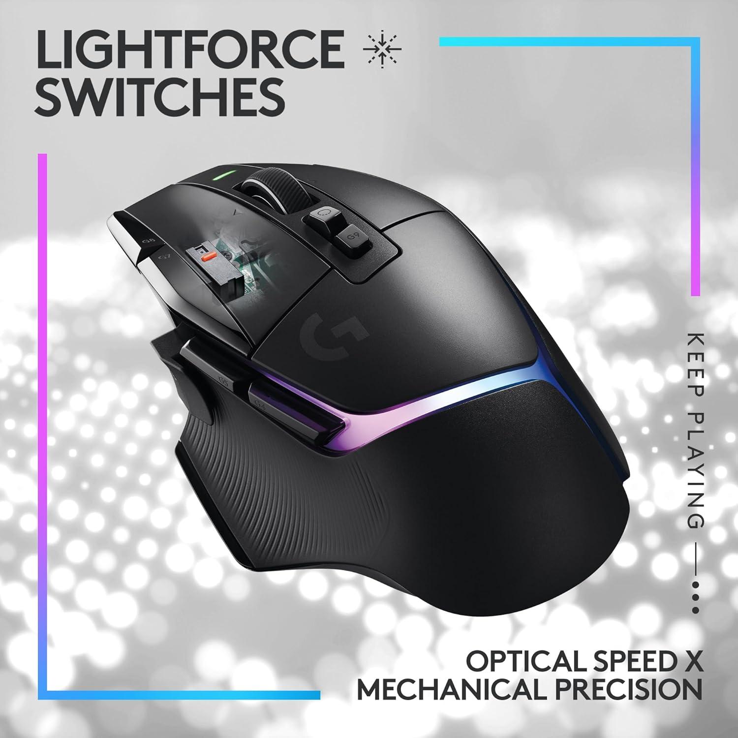 imageLogitech G502 X Plus Lightspeed Wireless Gaming Mouse  G915 TKL Mechanical Gaming Keyboard Tactile  Black