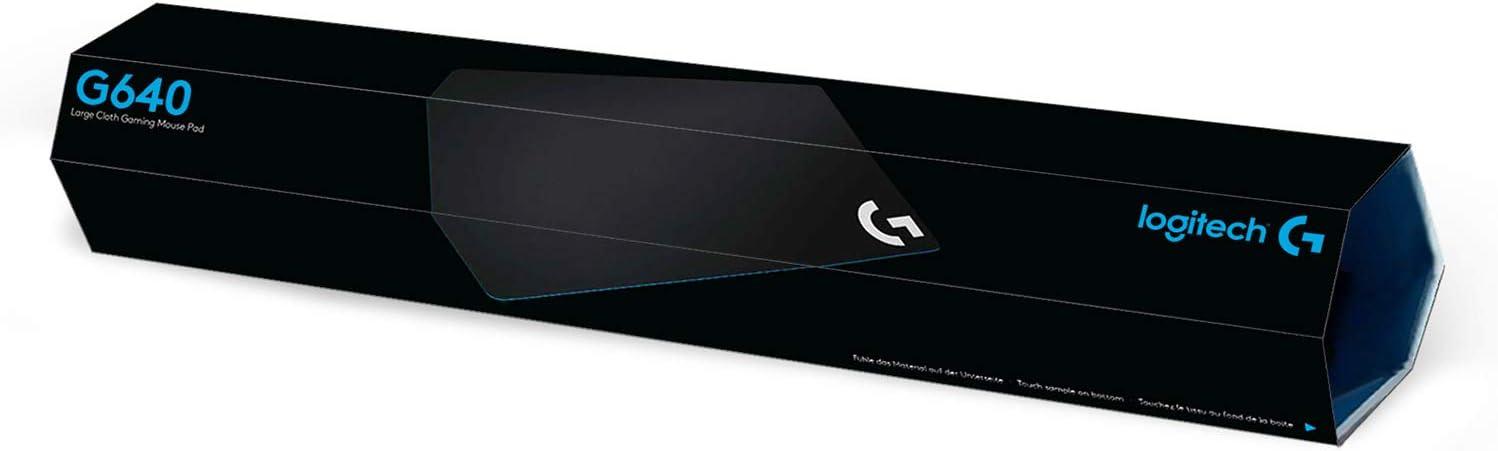 imageLogitech G640 Cloth Gaming Mouse Pad Moderate surface friction Consistent surface texture Stable Rollable  BlackMousepad