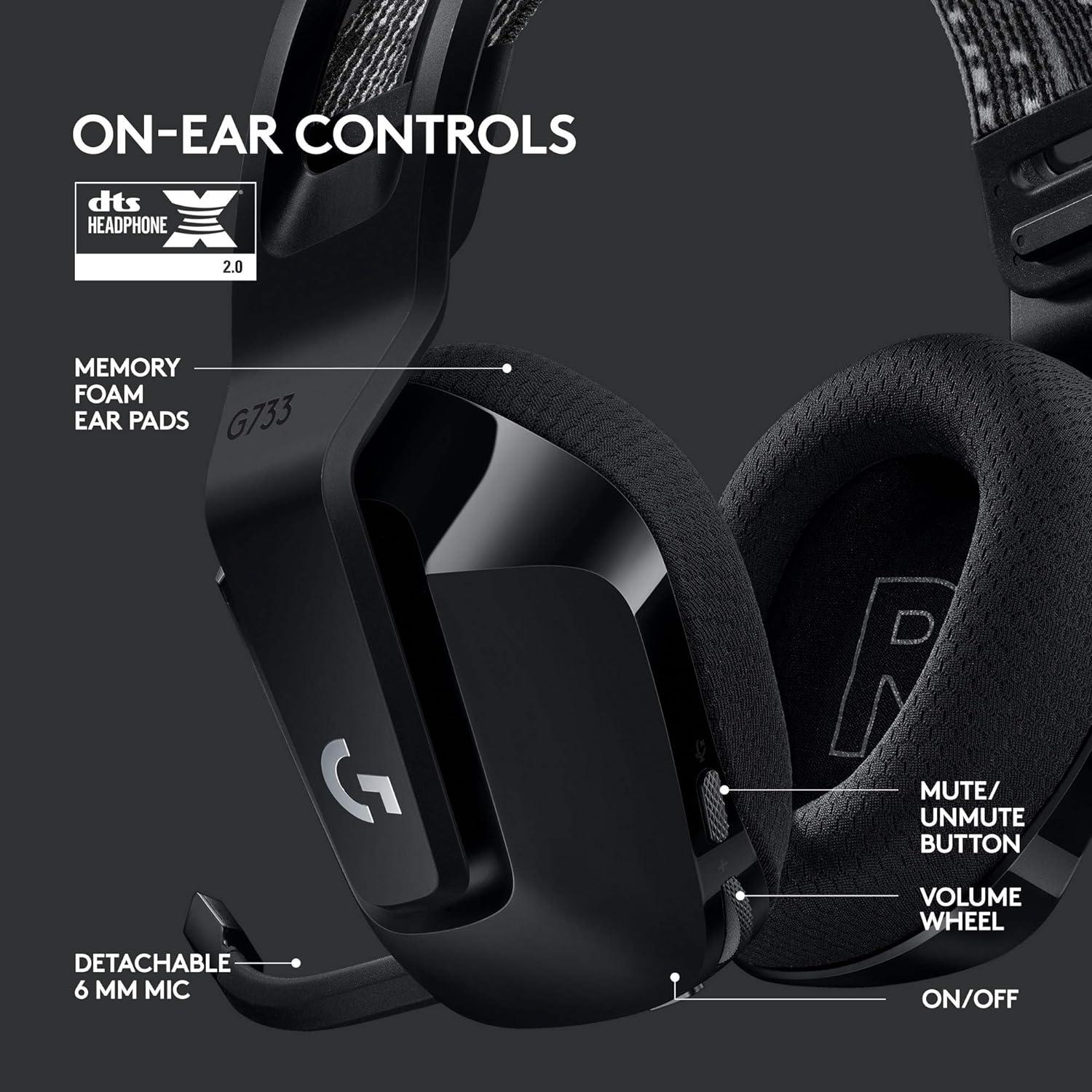 imageLogitech G733 Lightspeed Wireless Gaming Headset Yeti GX Dynamic RGB Gaming Microphone with LIGHTSYNC USB  BlackBlack