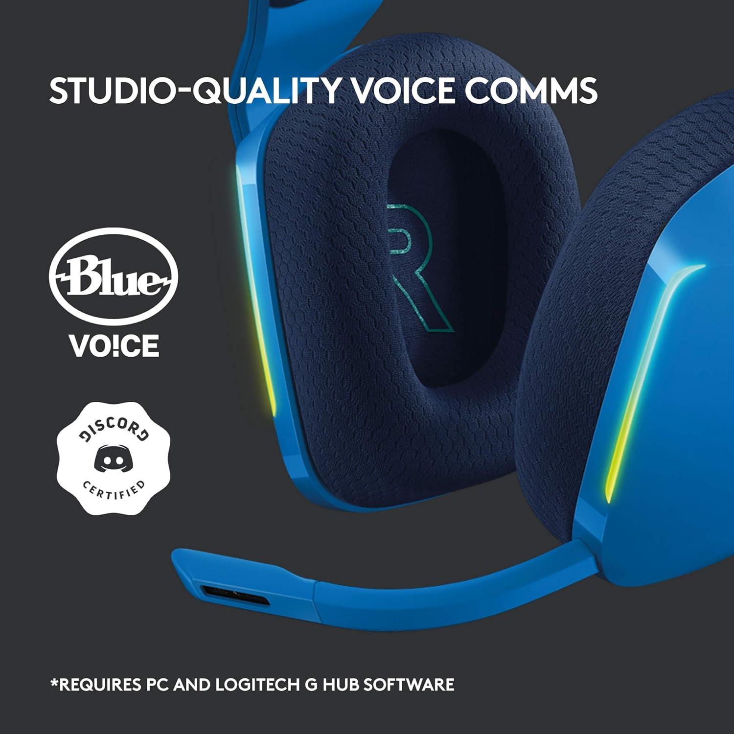 imageLogitech G733 Lightspeed Wireless Gaming Headset Yeti GX Dynamic RGB Gaming Microphone with LIGHTSYNC USB  BlackBlue
