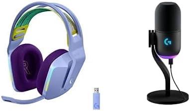 imageLogitech G733 Lightspeed Wireless Gaming Headset Yeti GX Dynamic RGB Gaming Microphone with LIGHTSYNC USB  BlackLilac