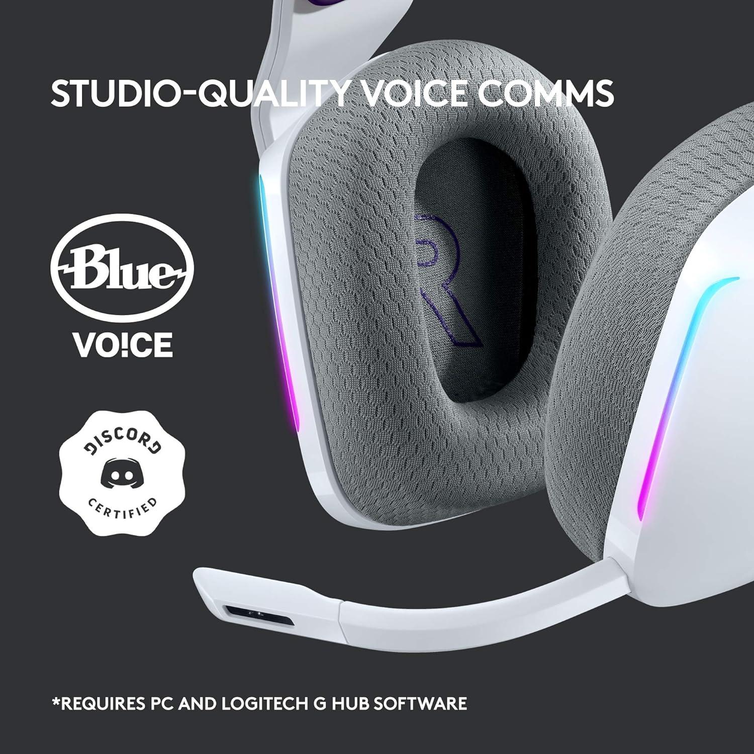 imageLogitech G733 Lightspeed Wireless Gaming Headset Yeti GX Dynamic RGB Gaming Microphone with LIGHTSYNC USB  BlackWhite