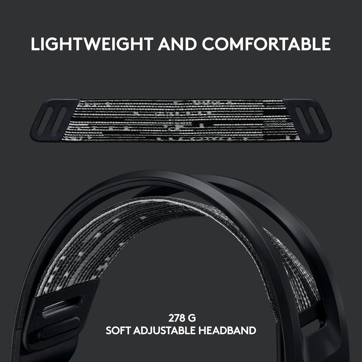 imageLogitech G733 Lightspeed Wireless Gaming Headset with Suspension Headband LIGHTSYNC RGB Blue VOCE mic Technology and PROG Audio Drivers Lightweight 29 Hour Battery Life 20m Range  BlackBlack