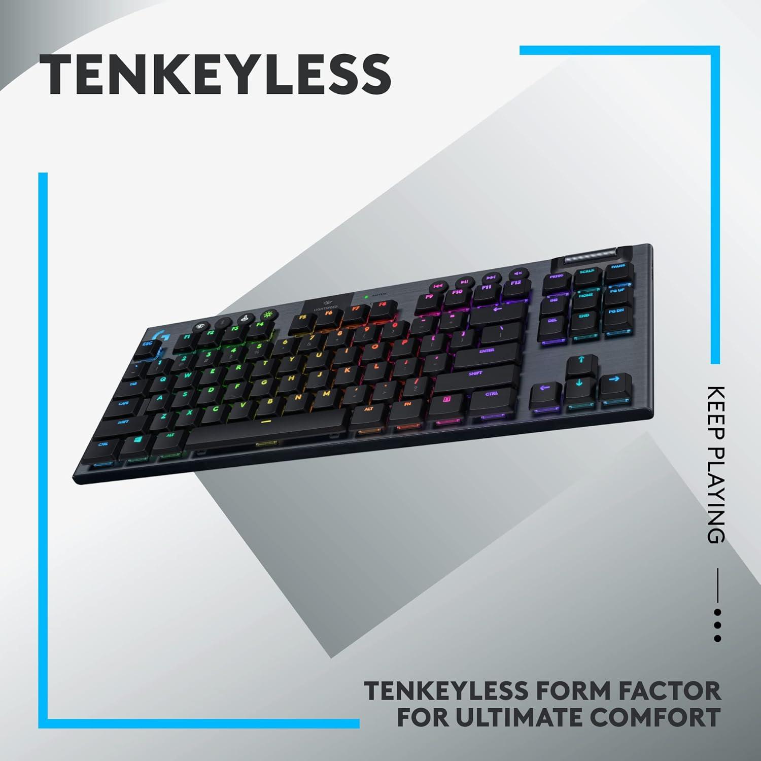 imageLogitech G915 TKL Tenkeyless Lightspeed Wireless RGB Mechanical Gaming Keyboard  Logitech G502 Lightspeed Wireless Gaming Mouse