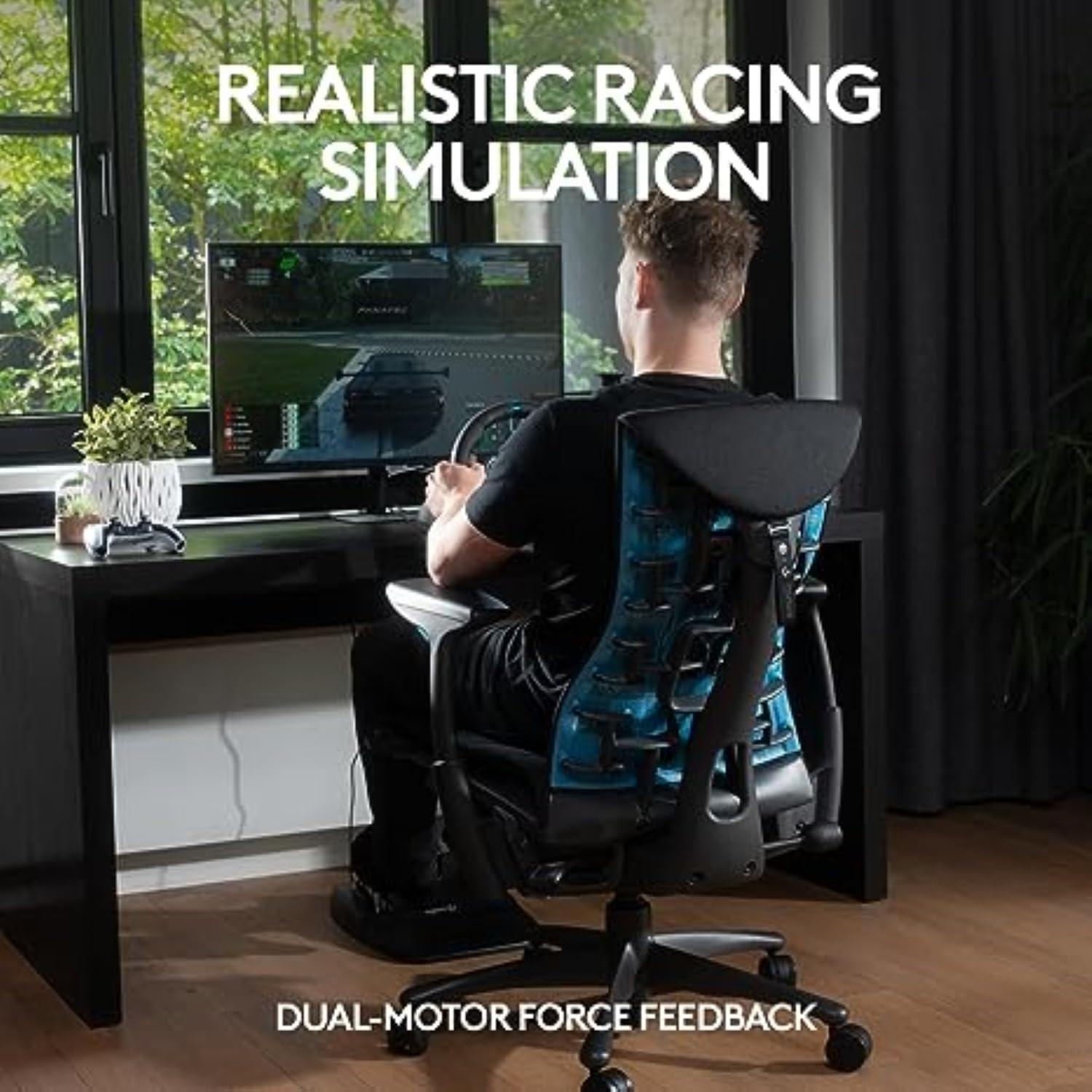 imageLogitech G920 Driving Force Racing Wheel  Floor Pedals  Driving Force Shifter  A20 Wireless Gaming Headset Bundle  Xbox XSXbox OnePCPS5  PS4  PCMac