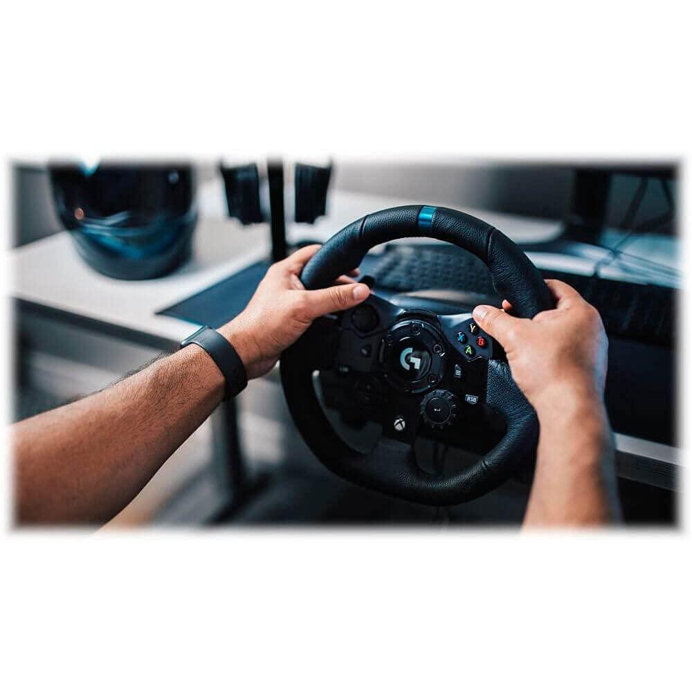 imageLogitech G923 Racing Wheel and Pedals TRUEFORCE Force Feedback  Logitech G Driving Force Shifter  Real Leather For PS5 PS4 PC Mac  BlackXboxPC
