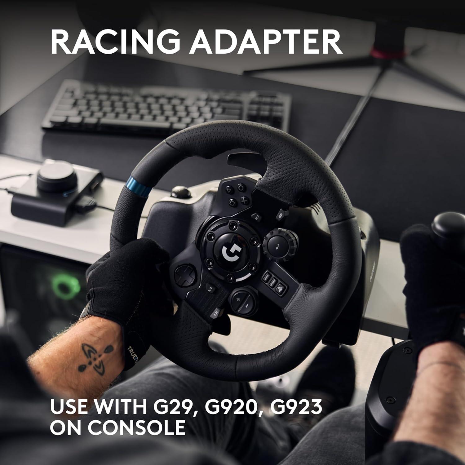 imageLogitech G923 Racing Wheel and Pedals TRUEFORCE Force Feedback  Logitech G Driving Force Shifter  Real Leather For PS5 PS4 PC Mac  BlackXboxPC