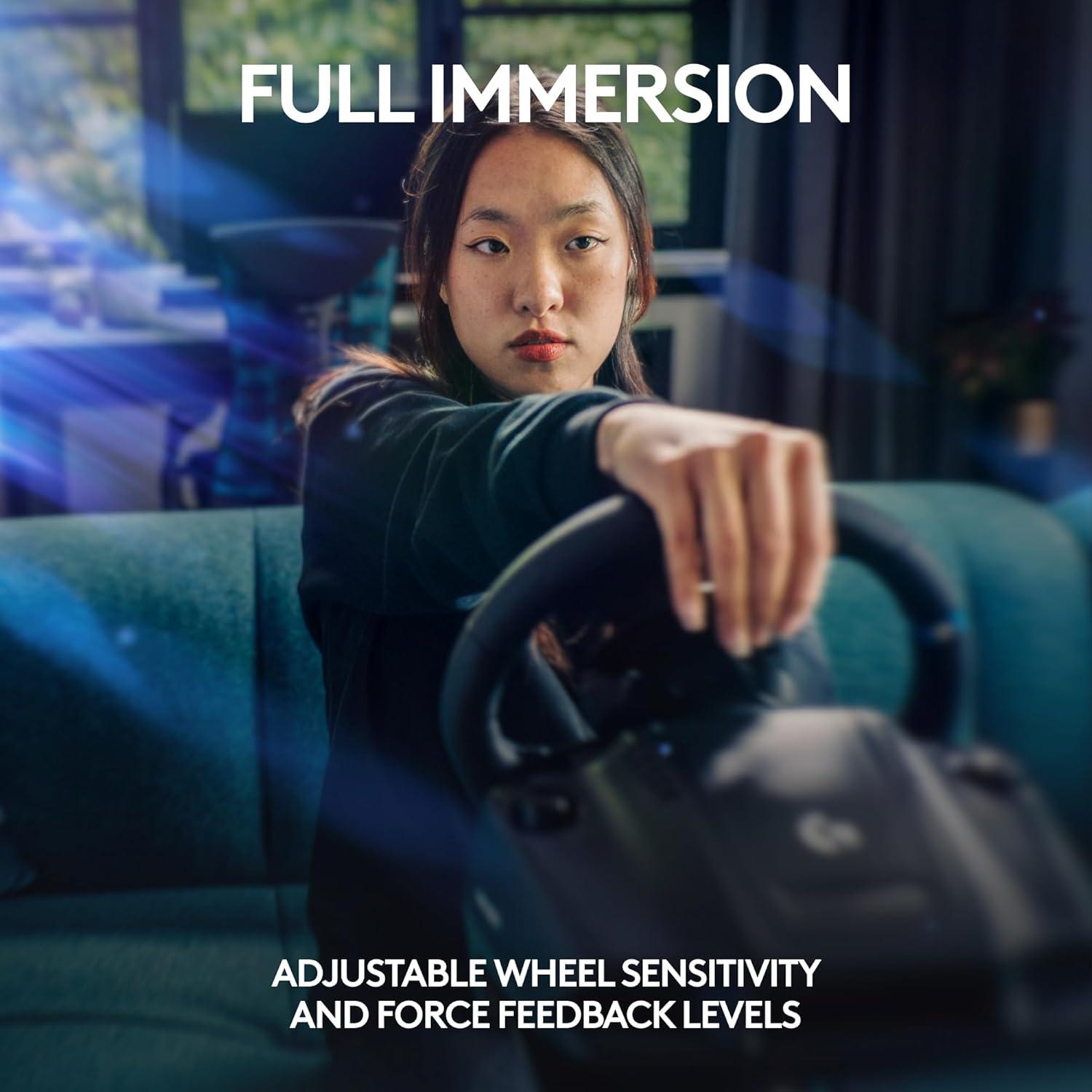 imageLogitech G923 Racing Wheel and Pedals TRUEFORCE Force Feedback  Logitech G Driving Force Shifter  Real Leather For PS5 PS4 PC Mac  BlackXboxPC