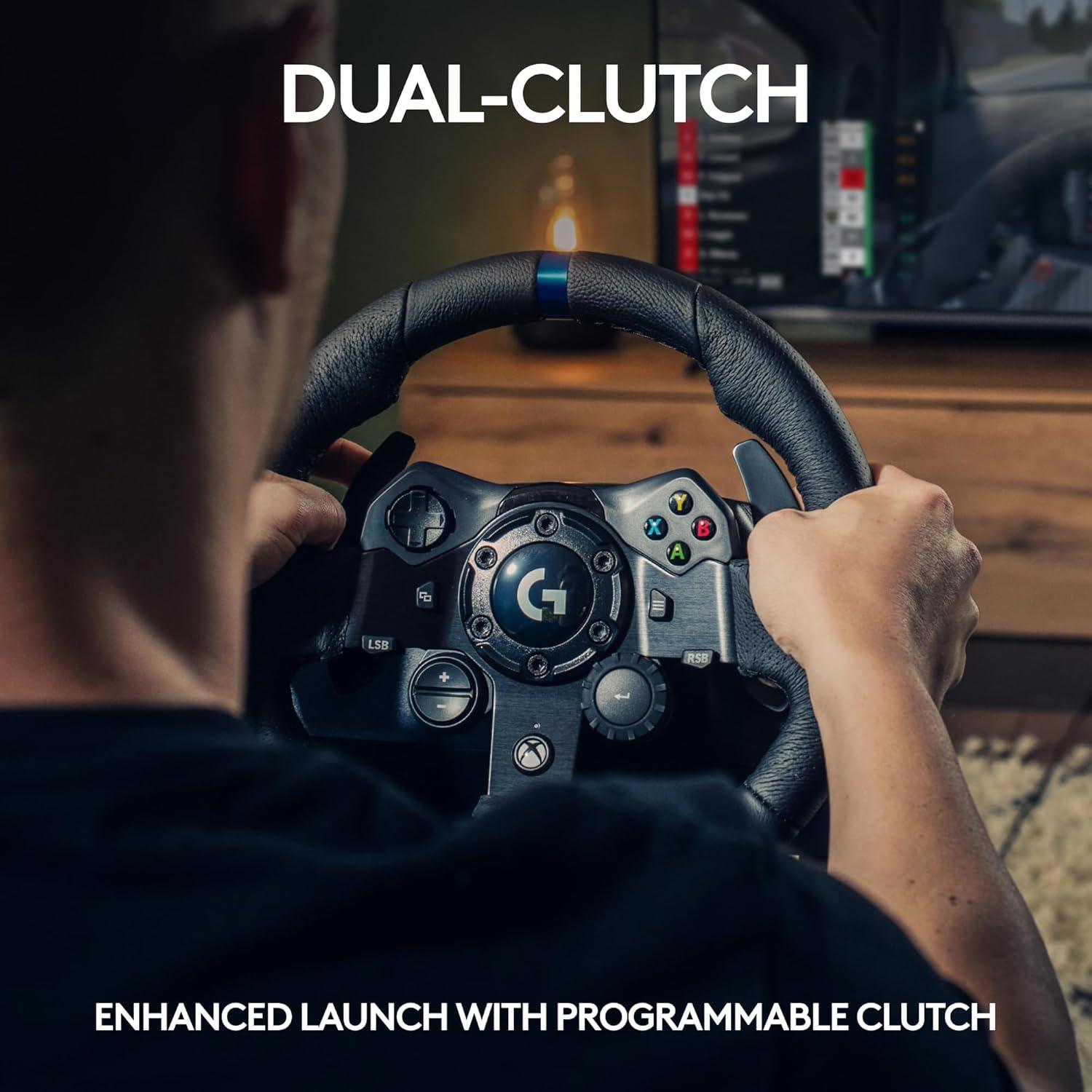 imageLogitech G923 Racing Wheel and Pedals TRUEFORCE Force Feedback  Logitech G Driving Force Shifter  Real Leather For PS5 PS4 PC Mac  BlackXboxPC