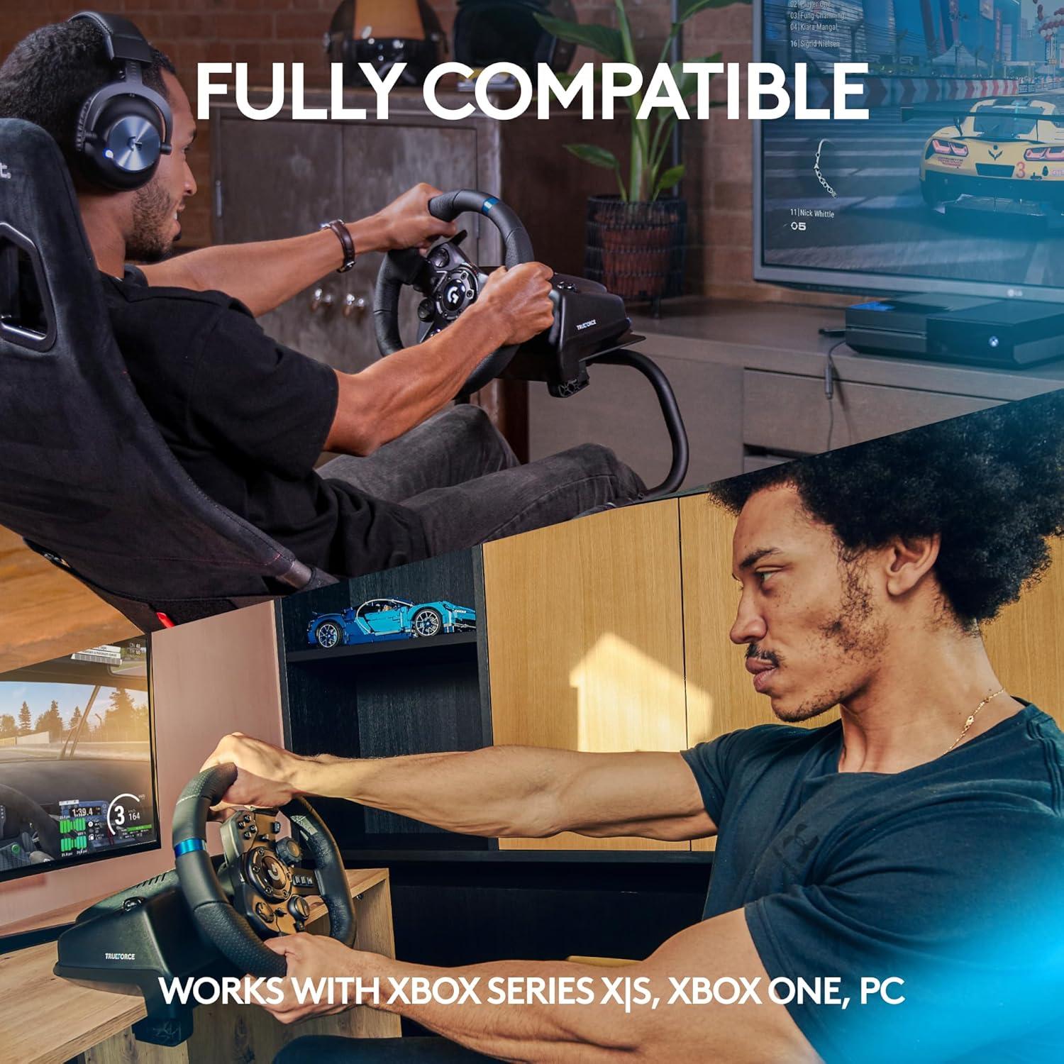 imageLogitech G923 Racing Wheel and Pedals TRUEFORCE Force Feedback  Logitech G Driving Force Shifter  Real Leather For PS5 PS4 PC Mac  BlackXboxPC