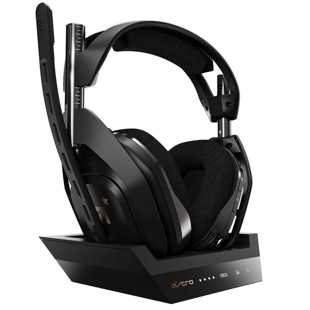imageASTRO Gaming A50 Wireless Headset  Base Station Gen 4  Compatible With PS5 PS4 PC Mac  BlackSilverXbox Series XS  Xbox One  PC