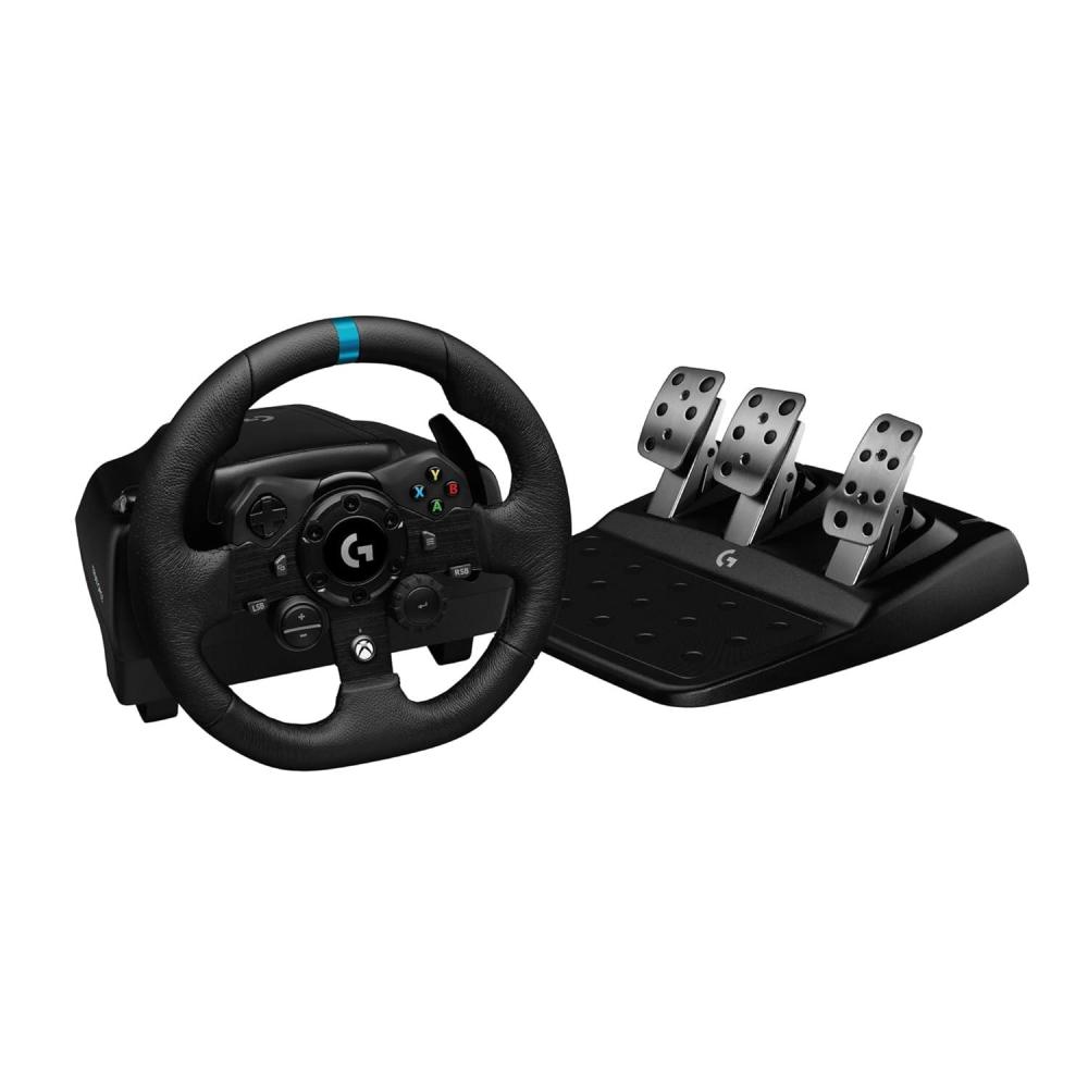 imageLogitech G923 Racing Wheel and Pedals TRUEFORCE Force Feedback  Logitech G Driving Force Shifter  Real Leather For PS5 PS4 PC Mac  BlackXboxPC
