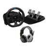 imageLogitech G923 Racing Wheel and Pedals TRUEFORCE Force Feedback Real Leather  ASTRO A10 Gen 2 Wired Headset  For PS5 PS4 and PC Mac  BlackXboxPC