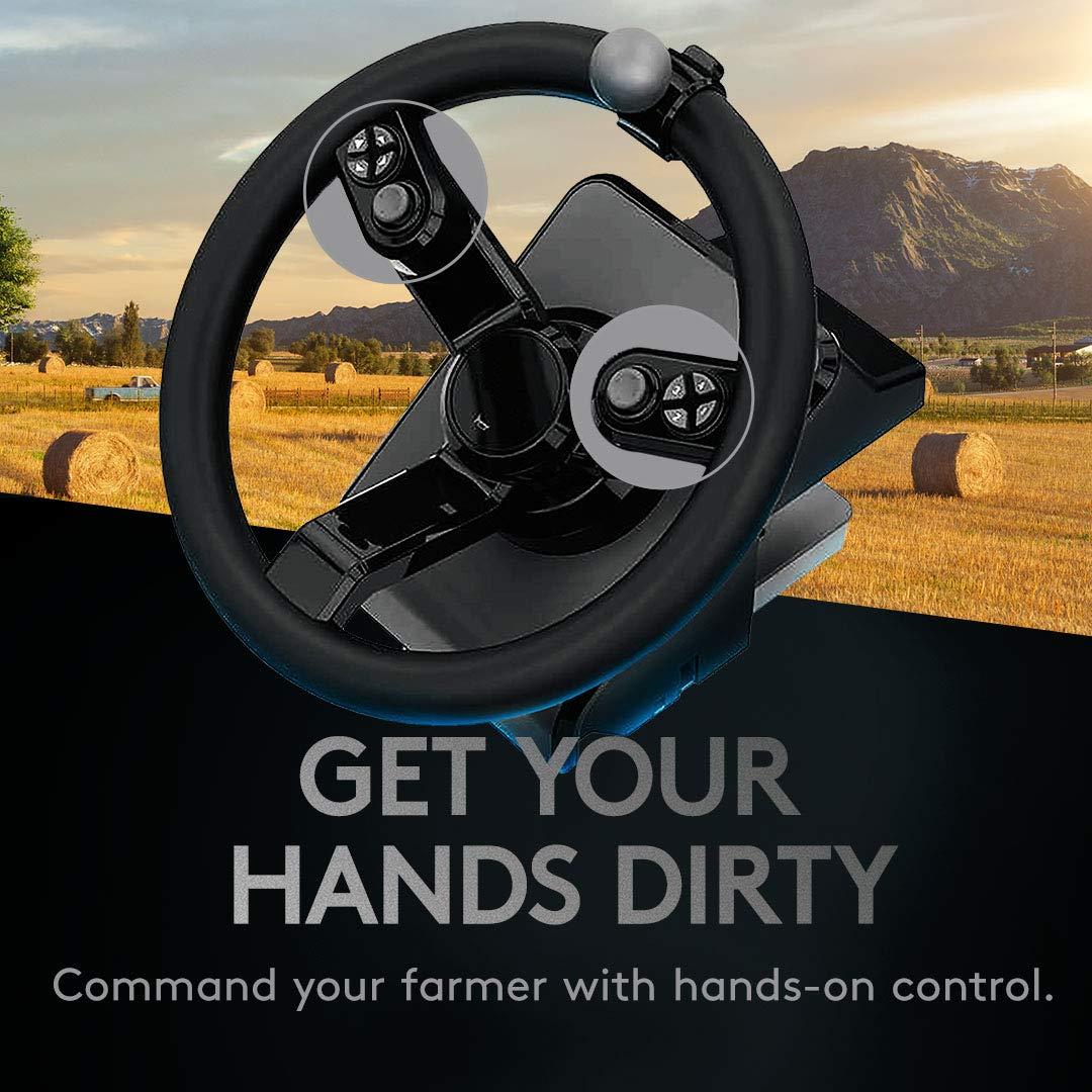 imageLogitech G Farm Simulator Heavy Equipment Bundle 2nd Generation Steering Wheel Controller for Farm Simulation 2025 and Previous Versions Wheel Pedals Vehicle Side Panel Control Deck for PCComplete Bundle