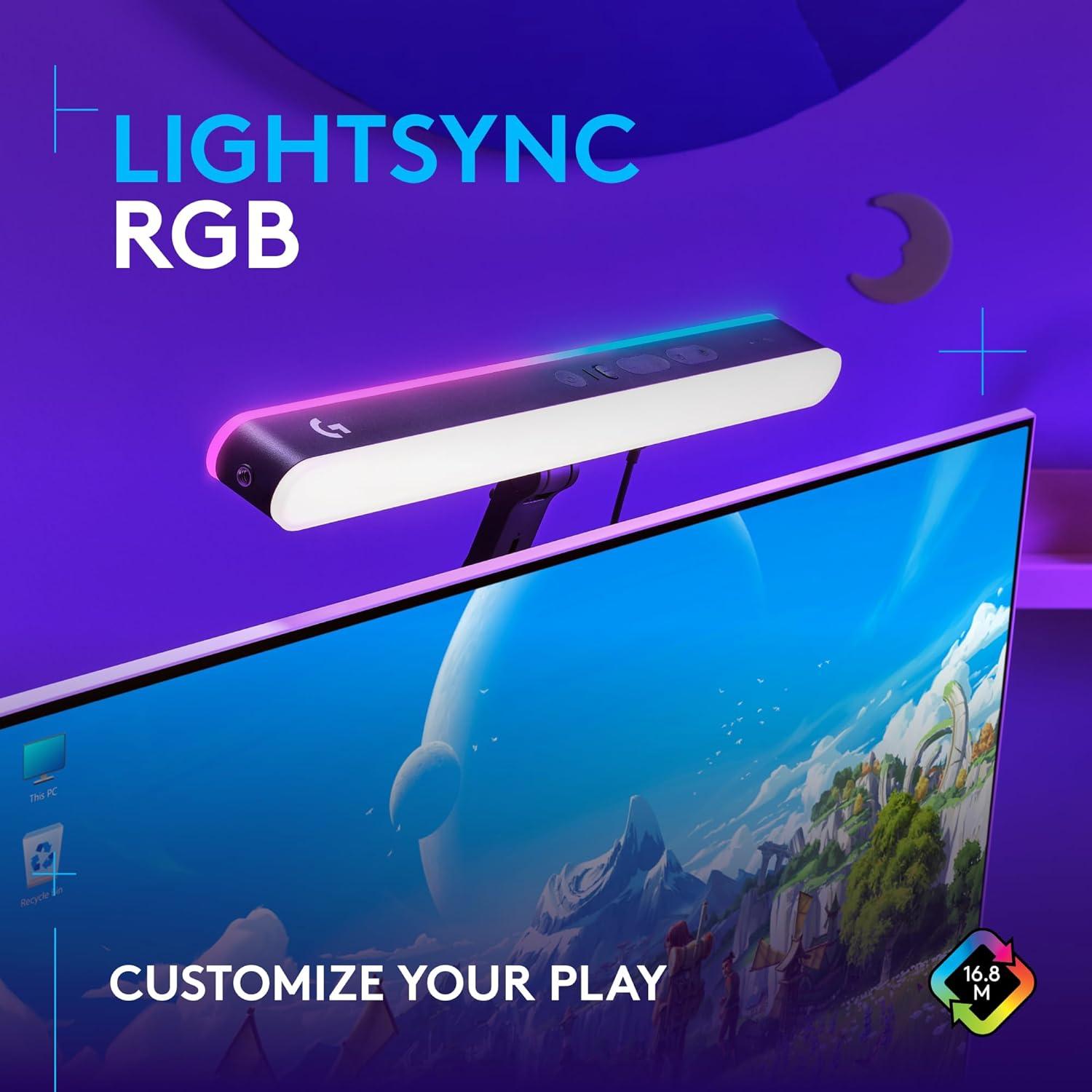 imageLogitech G Litra Beam LED Lights for Gaming Setup Key Light with TrueSoft Adjustable Mount BrightnessColor Temp Desktop App Control for PCMac  GraphiteRGB