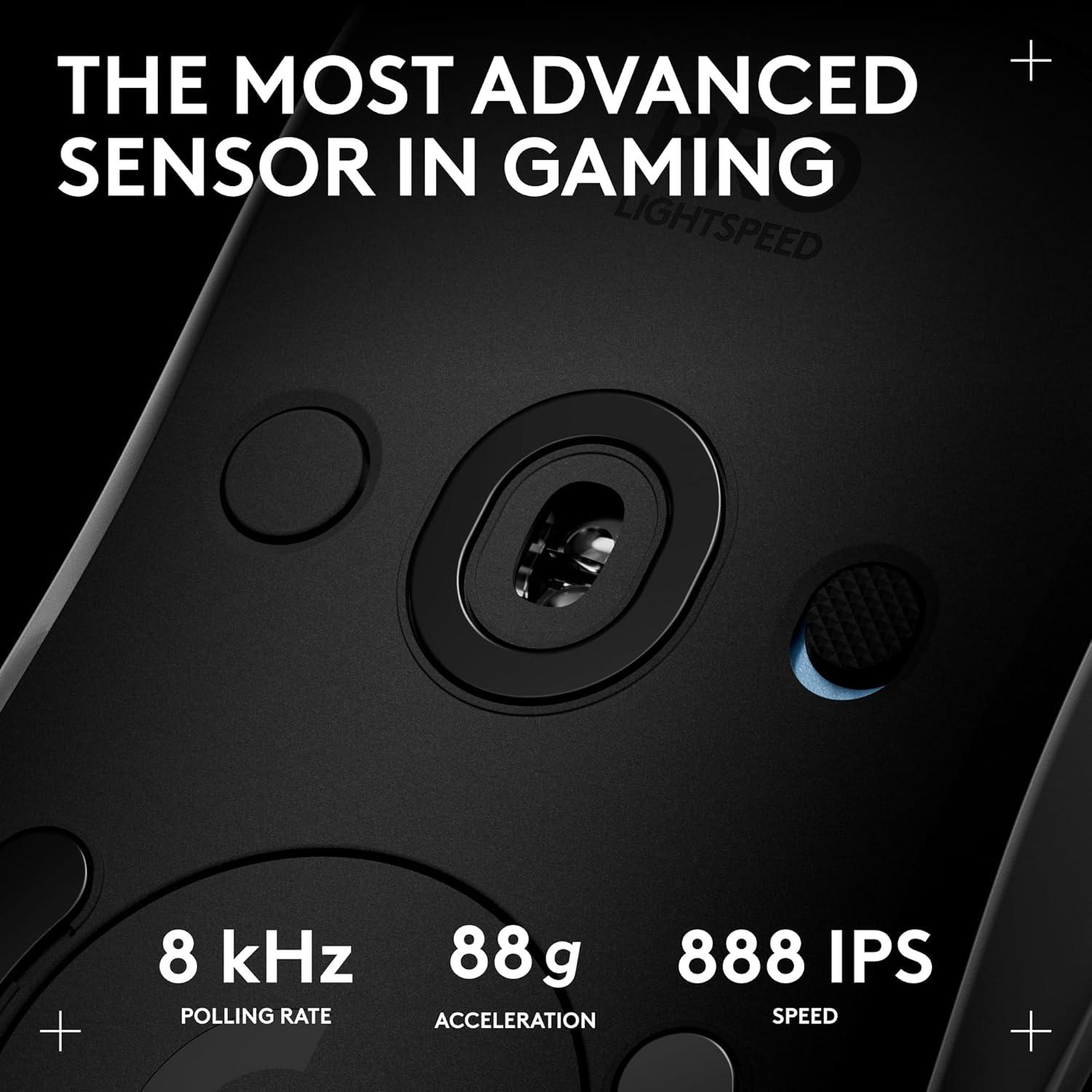 imageLogitech G PRO 2 Lightspeed Wireless Gaming Mouse Right or LeftHanded Mouse with up to 4 Customizable and Switchable Magnetic Side Buttons 44K DPI Sensor USBC Charging for PCMac  WhiteWhite