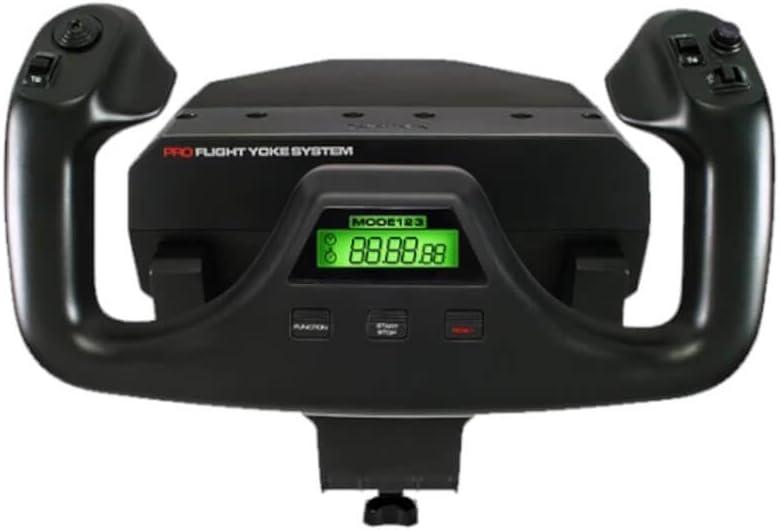 imageLogitech G PRO Flight Yoke System Professional Simulation Yoke and Throttle Quadrant 3 Modes 75 Programmable Controls Configurable Throttle Knobs Steel Shaft USB PC  Black