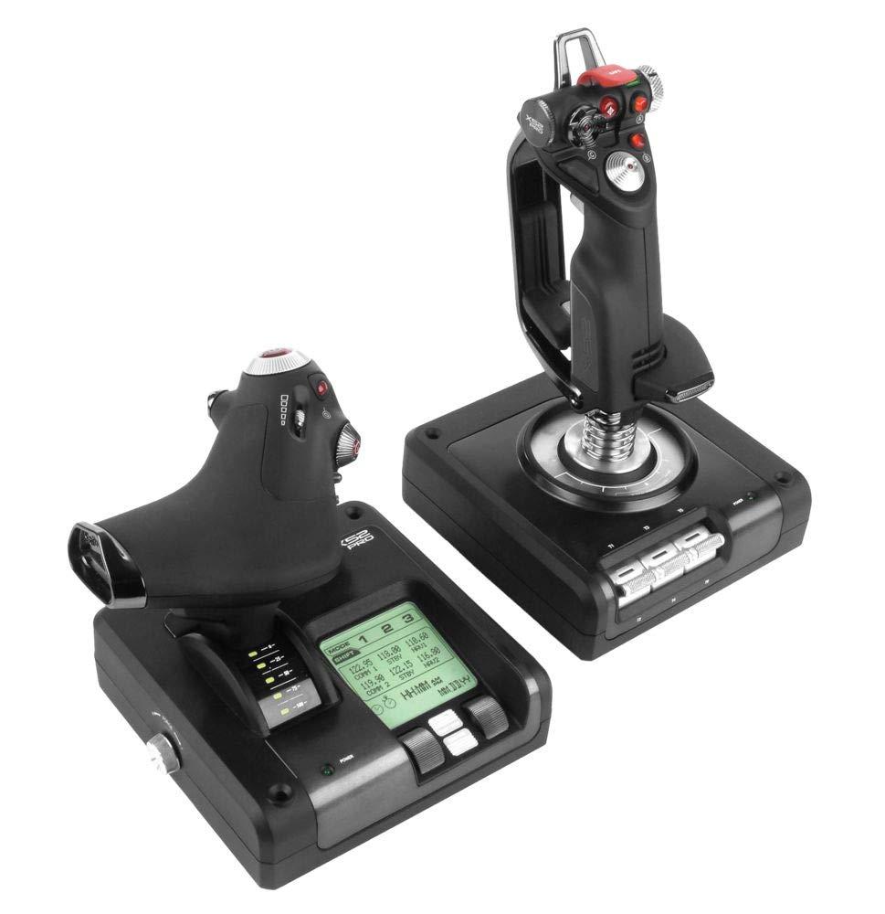 imageLogitech G X52 Pro USB Flight Control System  HOTAS Joystick and Throttle for Flight Simulators  LCD Display 3D Twist Rudder Programmable Commands USB 20  Compatible with Windows PCBrown Box Packaging
