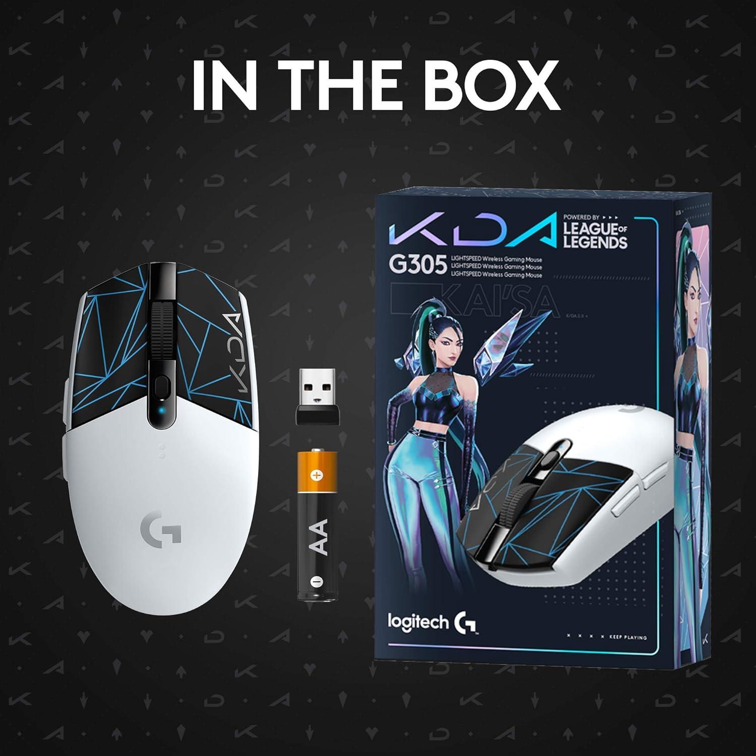 imageLogitech G305 KDA Lightspeed Wireless Gaming Mouse Mint 99g 12000 DPI 6 Programmable Buttons 250h Battery Life OnBoard Memory Compatible with PCMac