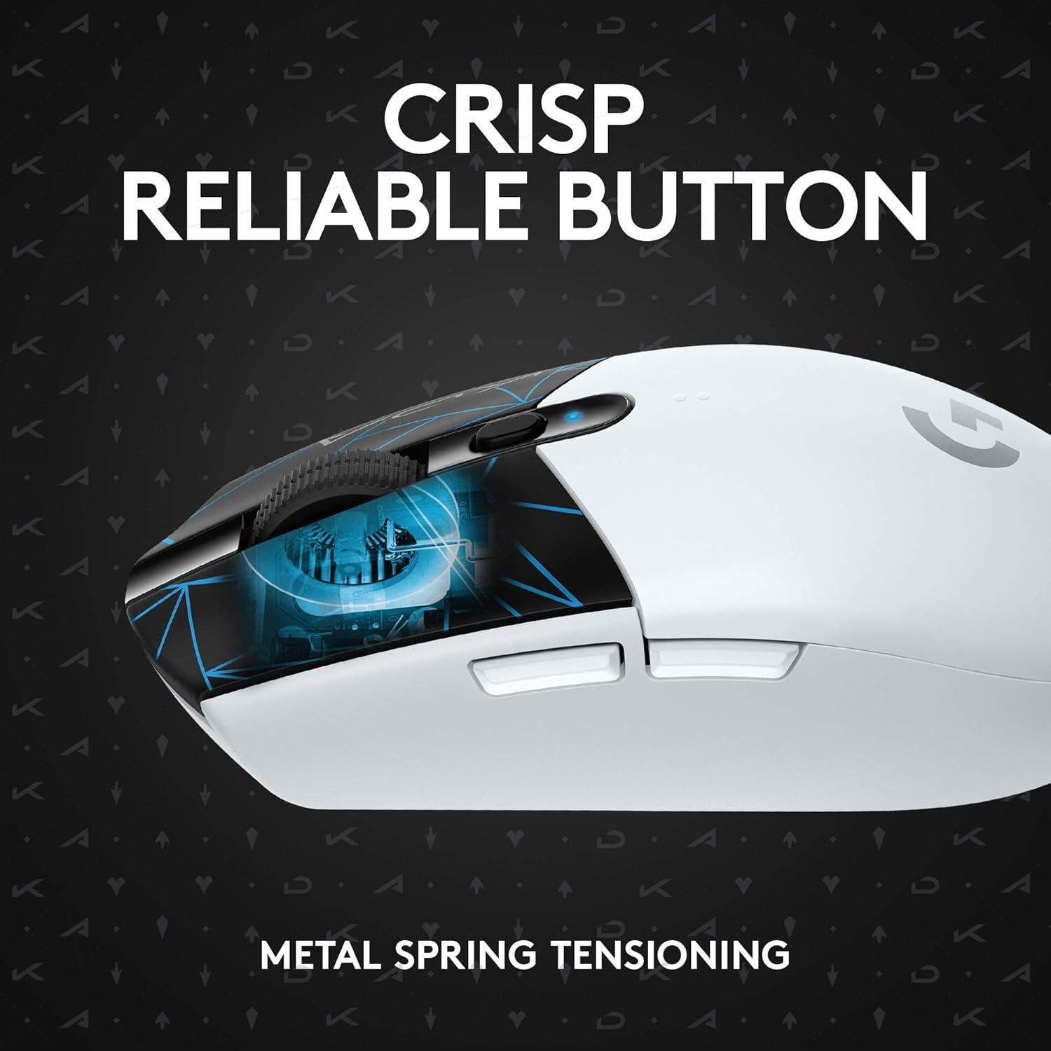 imageLogitech G305 KDA Lightspeed Wireless Gaming Mouse Mint 99g 12000 DPI 6 Programmable Buttons 250h Battery Life OnBoard Memory Compatible with PCMac