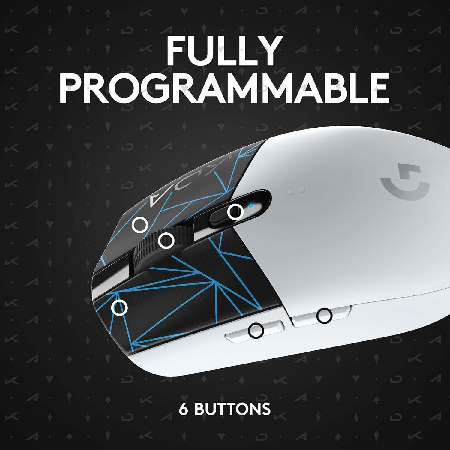 imageLogitech G305 KDA Lightspeed Wireless Gaming Mouse Mint 99g 12000 DPI 6 Programmable Buttons 250h Battery Life OnBoard Memory Compatible with PCMac