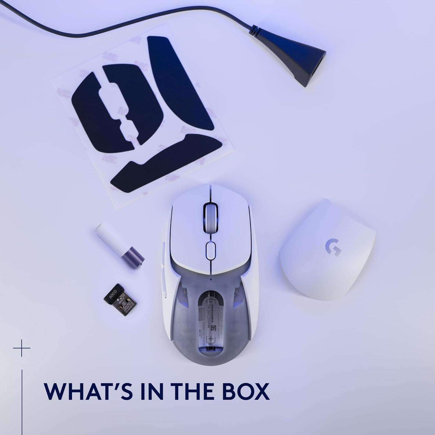 imageLogitech G309 Lightspeed Wireless Gaming Mouse Lightweight LIGHTFORCE Hybrid Switches Hero 25K Sensor 86g ampamp 300 hr Battery Life with AA Battery 6 Programmable Buttons PC ampamp Mac  BlackWhite
