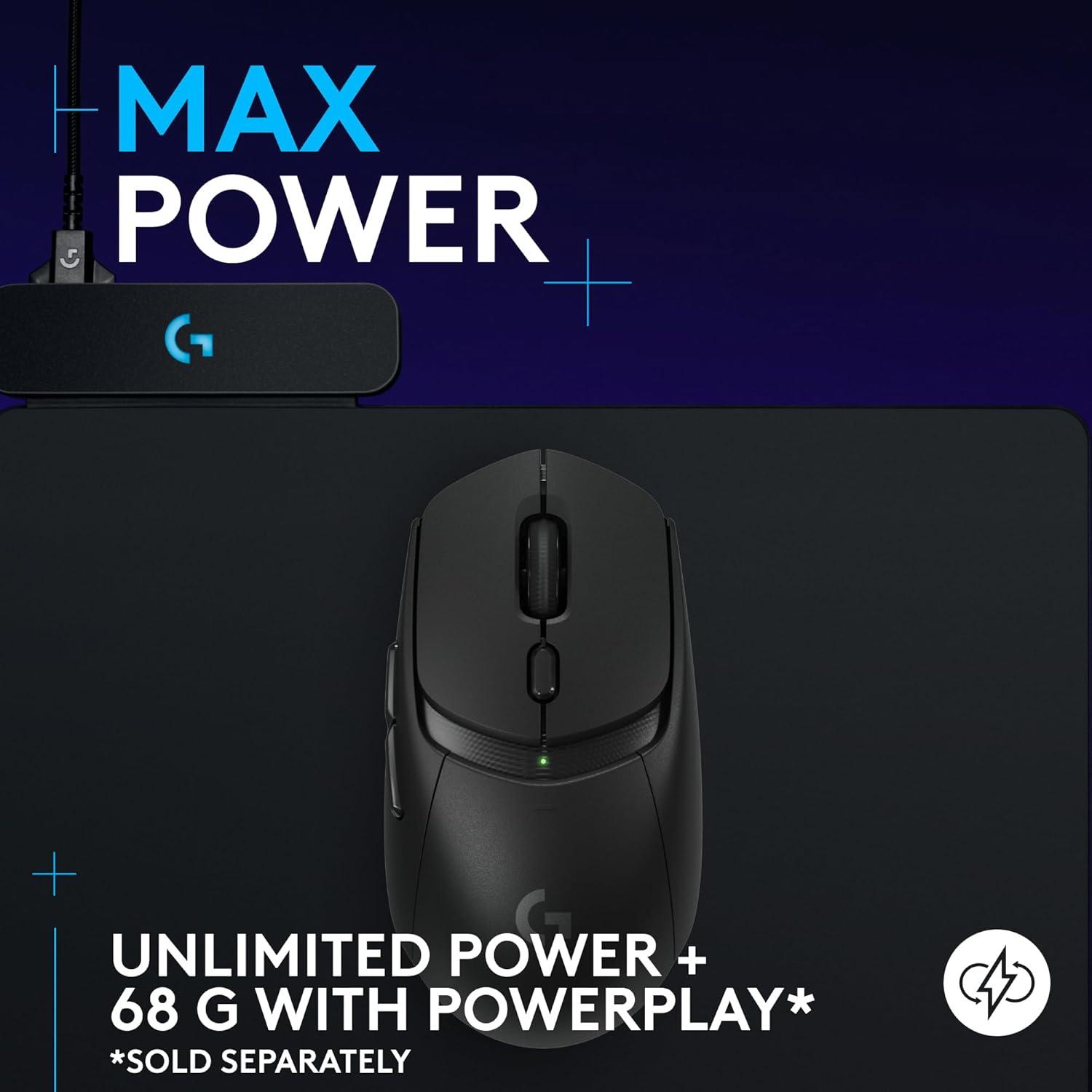 imageLogitech G309 Lightspeed Wireless Gaming Mouse Lightweight LIGHTFORCE Hybrid Switches Hero 25K Sensor 86g ampamp 300 hr Battery Life with AA Battery 6 Programmable Buttons PC ampamp Mac  BlackBlack