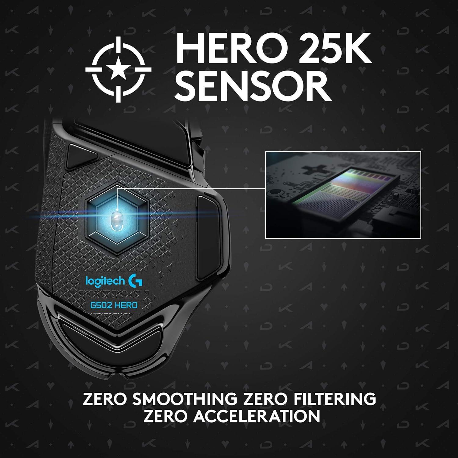 imageLogitech G502 Hero KDA High Performance Gaming Mouse  Hero 25K Sensor 168 Million Color LIGHTSYNC RGB 11 Programmable Buttons OnBoard Memory  Official League of Legends KDA Gaming Gear