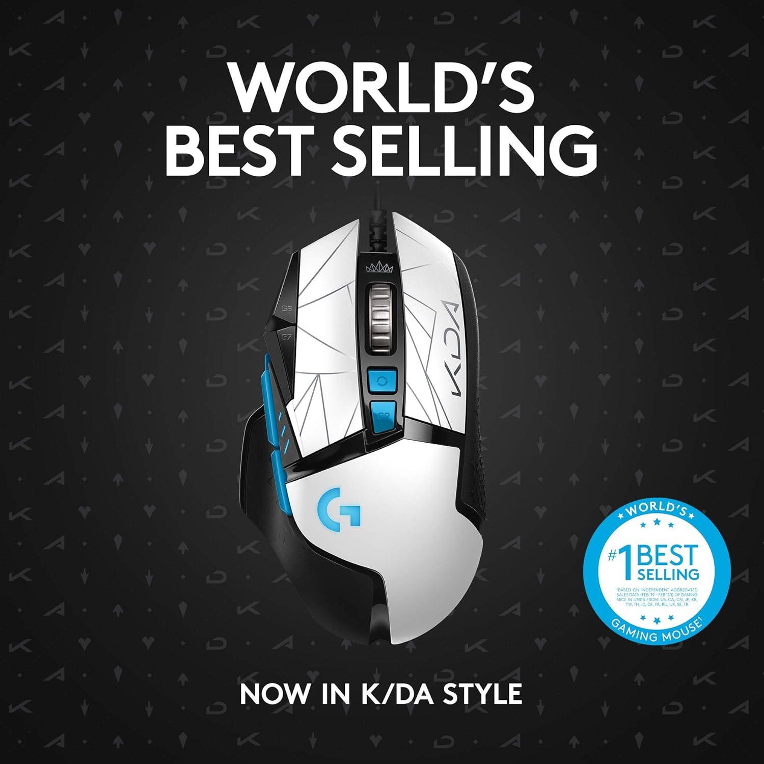 imageLogitech G502 Hero KDA High Performance Gaming Mouse  Hero 25K Sensor 168 Million Color LIGHTSYNC RGB 11 Programmable Buttons OnBoard Memory  Official League of Legends KDA Gaming Gear