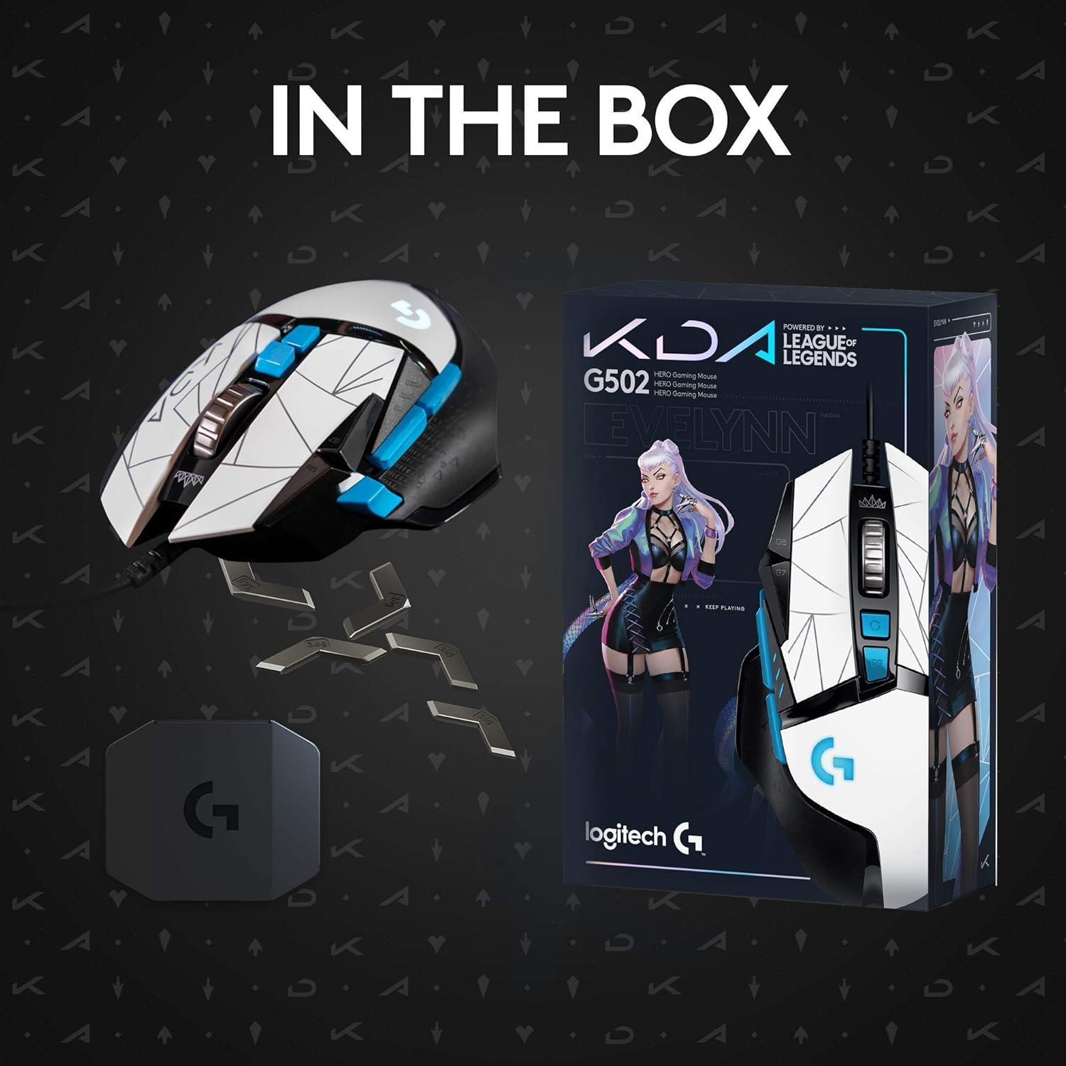 imageLogitech G502 Hero KDA High Performance Gaming Mouse  Hero 25K Sensor 168 Million Color LIGHTSYNC RGB 11 Programmable Buttons OnBoard Memory  Official League of Legends KDA Gaming Gear