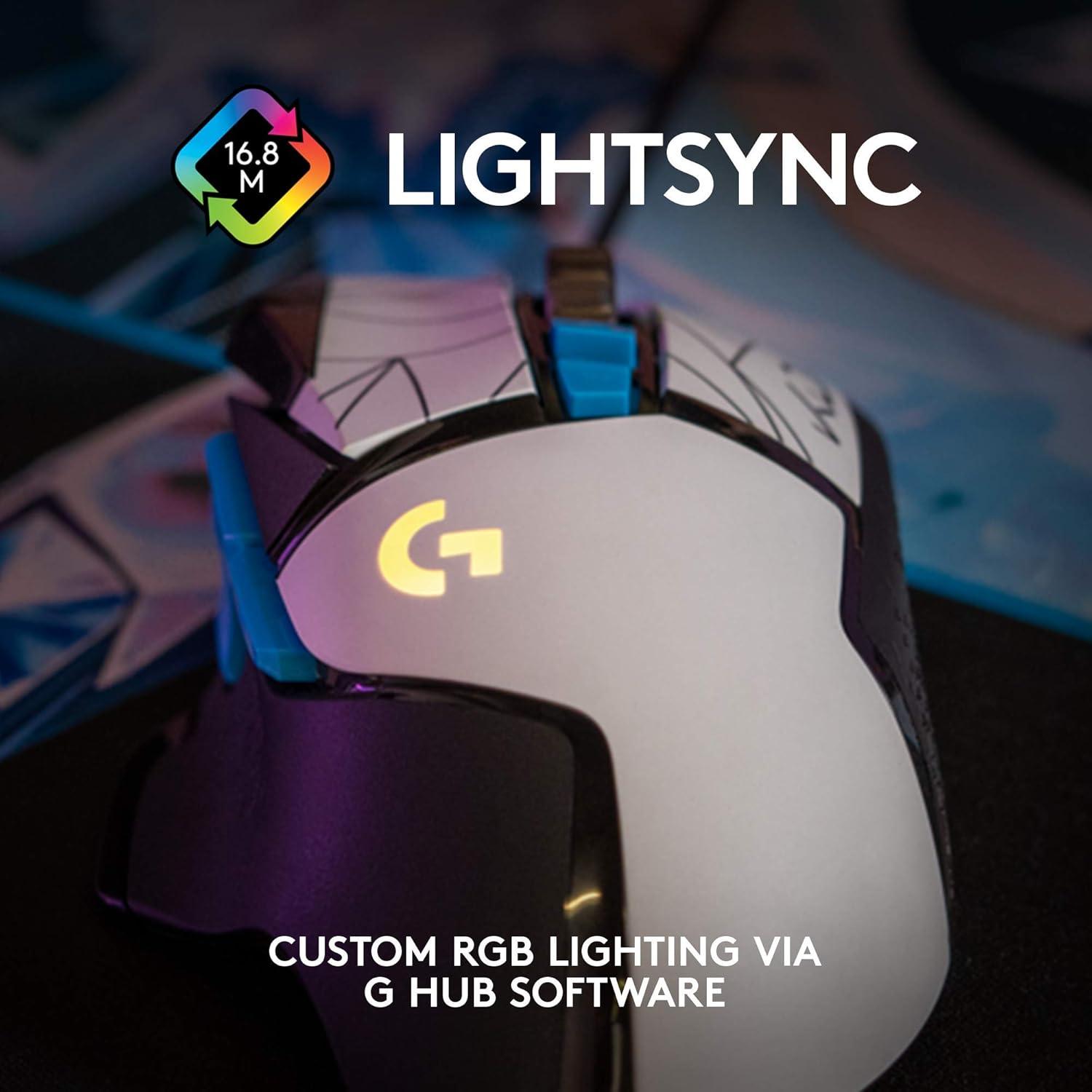 imageLogitech G502 Hero KDA High Performance Gaming Mouse  Hero 25K Sensor 168 Million Color LIGHTSYNC RGB 11 Programmable Buttons OnBoard Memory  Official League of Legends KDA Gaming Gear
