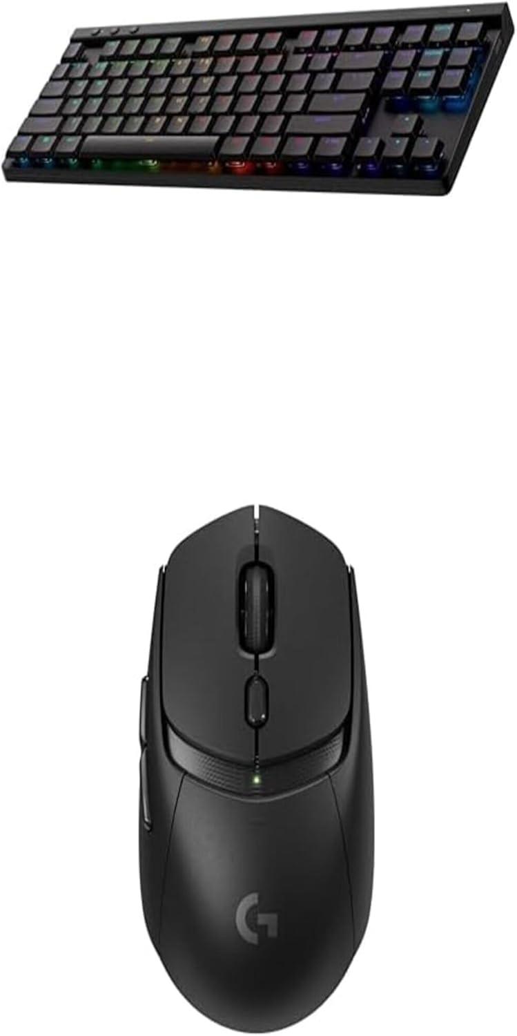 imageLogitech G515 Lightspeed TKL Low Profile Wireless Gaming Keyboard LIGHTSYNC RGB Thin Tenkeyless Design DoubleShot PBT Keycaps Linear Red Mechanical Switches  BlackBlack