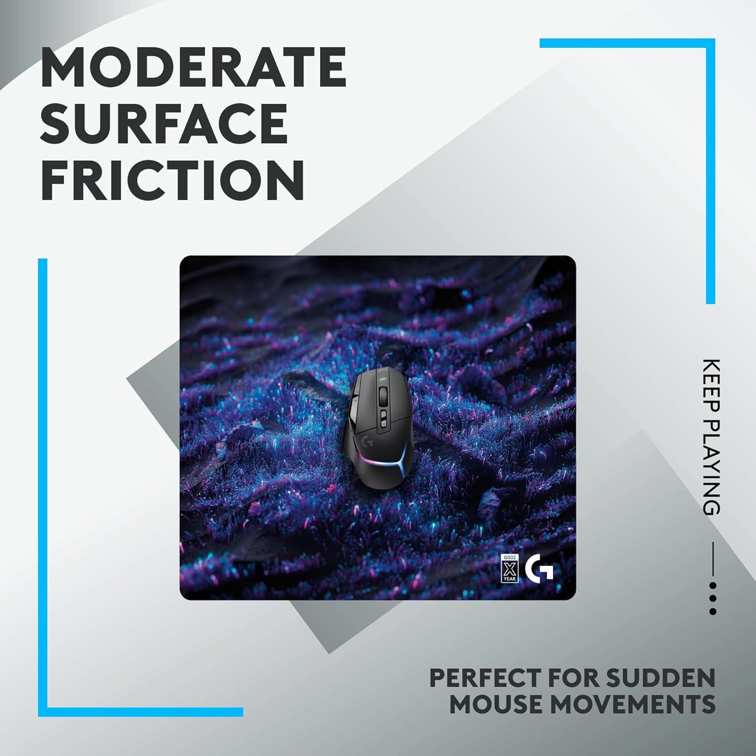 imageLogitech G640 SE Large Cloth Gaming Mouse Pad Optimized for Gaming Sensors Moderate Surface Friction NonSlip Mouse Mat  10th Anniversary10th Anniversary Edition