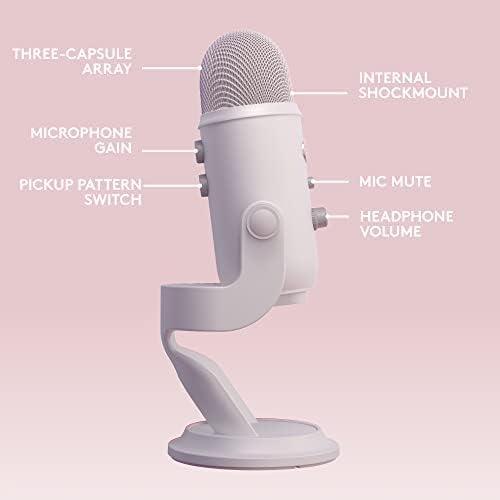 imageLogitech G735 Wireless Gaming Headset  Blue Yeti Premium USB Gaming Microphone Combo for Streaming with Exclusive Streamlabs Themes PCMac  White MistHeadset  Microphone