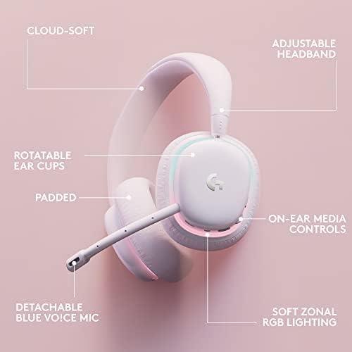 imageLogitech G735 Wireless Gaming Headset  Blue Yeti Premium USB Gaming Microphone Combo for Streaming with Exclusive Streamlabs Themes PCMac  White MistHeadset  Microphone