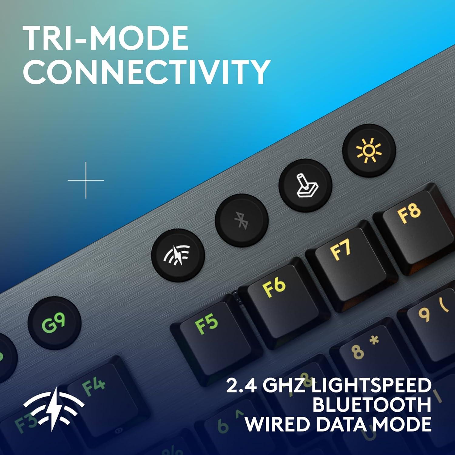 imageLogitech G915 X Lightspeed Wireless Mechanical Gaming Keyboard DoubleShot PBT Keycaps Fully Programmable Keys RGB Backlit MacPC Gaming Keyboards Aluminum Finish GL Clicky Switches BlackBlack