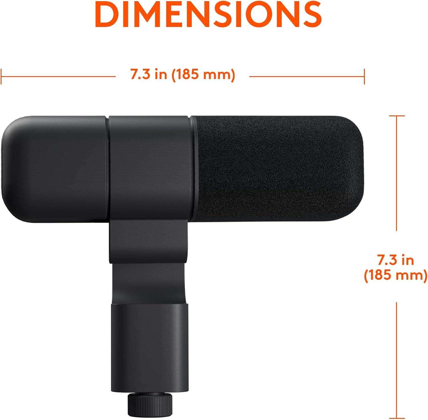 imageLogitech for Creators Blue Sona Active Dynamic XLR Broadcast Microphone for Streaming and Content Creation ClearAmp Preamp DualDiaphragm Capsule Internal Shockmount  Graphite