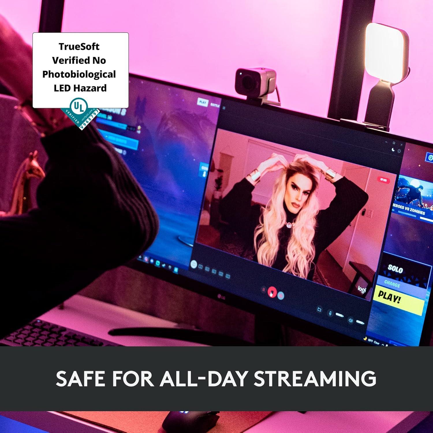 imageLogitech for Creators Litra Glow Premium LED Streaming Light with TrueSoft adjustable mount video lighting for recording streams PCMac  GraphiteLitra Glow