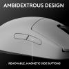 imageLogitech G PRO 2 Lightspeed Wireless Gaming Mouse Right or LeftHanded Mouse with up to 4 Customizable and Switchable Magnetic Side Buttons 44K DPI Sensor USBC Charging for PCMac  WhiteWhite