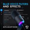 imageLogitech G Yeti GX Dynamic RGB Gaming Microphone Podcast Microphone with LIGHTSYNC Blue VOCE G HUB Control USB Plug and Play  WhiteBlack