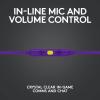 imageLogitech G333 Gaming Earphones with Dual Audio Drivers inline mic and Volume Control Compatible with PCPSXboxNintendoMobile with 35mm Aux or USBC Port  BlackPurple