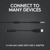 imageLogitech G333 Gaming Earphones with Dual Audio Drivers inline mic and Volume Control Compatible with PCPSXboxNintendoMobile with 35mm Aux or USBC Port  BlackBlack