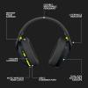 imageLogitech G435 LIGHTSPEED and Bluetooth Wireless Gaming Headset  Lightweight overear headphones builtin mics 18h battery compatible with Dolby Atmos PC Mobile  BlackBlack