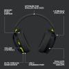 imageLogitech G435 LIGHTSPEED and Bluetooth Wireless Gaming Headset  Lightweight overear headphones builtin mics 18h battery compatible with Dolby Atmos PC Mobile  BlackBlack