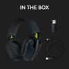 imageLogitech G435 LIGHTSPEED and Bluetooth Wireless Gaming Headset  Lightweight overear headphones builtin mics 18h battery compatible with Dolby Atmos PC Mobile  BlackBlack