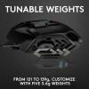 imageLogitech G502 HERO High Performance Wired Gaming Mouse HERO 25K Sensor 25600 DPI RGB Adjustable Weights 11 Buttons OnBoard Memory PCMacBlack