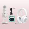 imageLogitech G735 Wireless Gaming Headset  Blue Yeti Premium USB Gaming Microphone Combo for Streaming with Exclusive Streamlabs Themes PCMac  White MistHeadset  Microphone